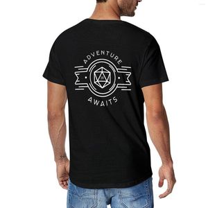 Erkek Polos Adventure Polhedral D20 Zar Masa RPG Bağımlı T-Shirt artı Boyutlar Üstler Boyut Egzersiz Gömlekleri Erkekler İçin Bekliyor