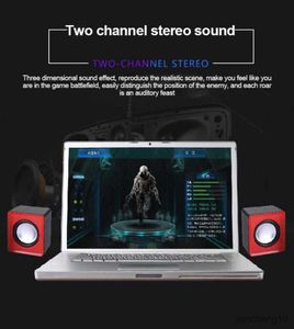 Portable Speakers Mini Desktop Computer Speaker Wired Speakers Universal Stereo Sound Surround Loudspeaker For PC Laptop Notebook R230727