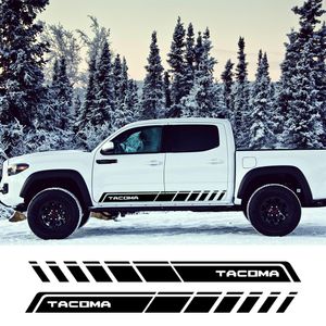 2PCS Auto Both Side Decals Car Style Door Side Skirt Graphic Vinyl Stripe Stickers For Toyota Tacoma Racing Exterior Accessories287y