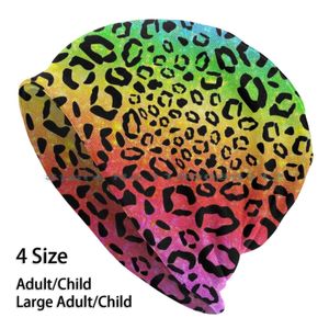 Beanie/Skull Caps Disco Frank Pattern Beanies Knit Hat Disco Lisa Frank Inspired Cheetah Leopard Rainbow Colorful 90s 2000s Y2K ADORABLE Bright 230725