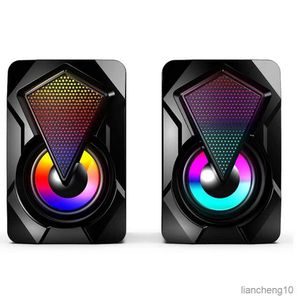 Portable Speakers Heavy Subwoofer Colorful Lights Smart Portable Extra Bass Mode Speaker Stereo Multimedia 3.5MM R230727