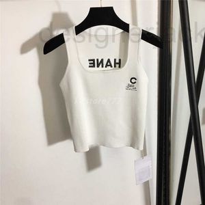 Women's T-Shirt summer knit tee designer tops with letter embroidery female casual milan runway cotton tank crop top t-shirt clothing high end pullovers camisole ITW7