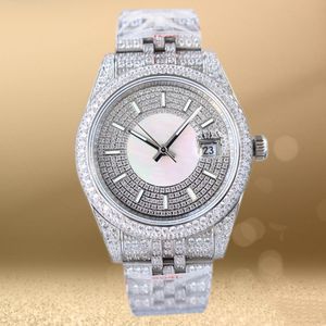 10AAAAADIAMOND WATTHメンズオートマチックメカニカル3255ムーブメントウォッチ41mm付きダイヤモンド様型スチールブレスレットサファイア腕時計