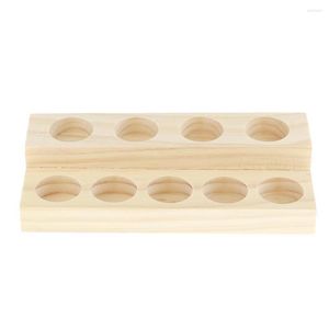 Bottiglie Di Stoccaggio 9 Slot Borsa Per Olio Essenziale In Legno Espositore Espositore Portatile Scatola Da Trasporto 7,48 X 3,34 1,57 Pollici