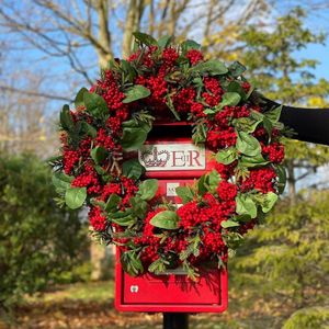 Decorative Flowers Artificial Wreath Halloween Christmas Front Door Decoration For Family Outdoor Home Decor