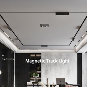 Popular modern magnetic suction track strip indoor spotlight flexible magnetic suction lamp ceiling 110V-265V indoor lamp lighting D1.5