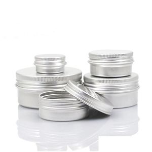 Altri articoli di bellezza per la salute Barattolo di crema di alluminio vuoto Tin Makeup Balsamo per labbra Contenitori Filettatura per unghie Derocation Crafts Pot Bottle Dro Dhijq