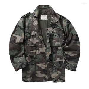 Men's Jackets Military Tactical Men Camouflage Loose Cargo Coat Outdoor Sports Camo Cotton Jacket
