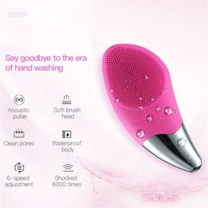 Cleaning Tools Accessories Mini Electric Cleansing Brush Ultrasonic Silicone Face Cleaner Deep Pore Cleaning Skin Massager Face Cleaner Brush Device 230725
