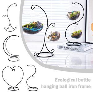 Nets Heart Shaped Ornament Display Stand Iron Wedding Candle Holder Candlestick Glass Globe Plant Ball Lantern Hanging Xmas Decor