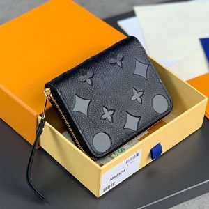 Läder Zippy Coin Purse Female Designer Coin Purse Mini Wallet med Original Box M60574