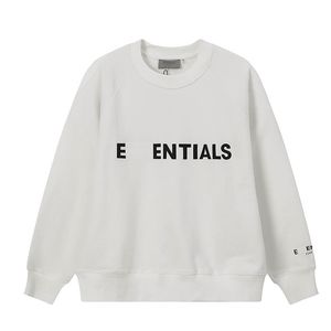 Casual Sweater Mens and Womens ESS Fashion Brand Cotton 3D Alphabet Print Pattern Super Warm Sweatshirt Couple's Long Sleeve Sweatshirt European Size S M L XL