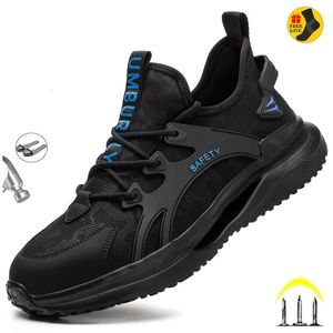 Scarpe eleganti Sneakers da lavoro Puntale in acciaio Uomo Sicurezza Stivali antiforatura Moda Calzature indistruttibili Sicurezza 230726