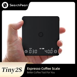 Skale gospodarstwa domowego Searchpean Tiny2S Espresso Kawa Kawa Skala kuchenna Mini Smart Timer USB 2KG 0 1G G OZ ML Wyślij pad Man Woman prezent 230725