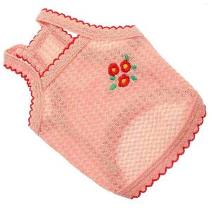 Porta-cachorro Xs Colete para filhotes Decoração rosa Acessório decorativo para animais de estimação Camisa resistente ao desgaste Algodão Poliéster Roupas de verão Vestidos