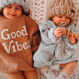 Hoodies Sweatshirts Autumn Winter Kids Sweatshirts Letter Print Baby Boys Long Sleeved Plush Thicken Top Sweaters Toddler Cotton Pullover Blouse 230725