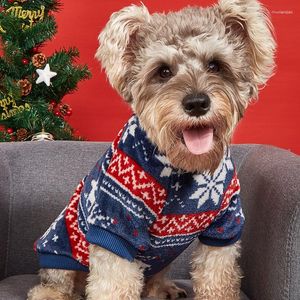 Vestuário de cachorro natal neve impressão animal de estimação pequenos suéteres outono inverno alce roupas quentes para chihuahua poodle yorkshire terrier casacos