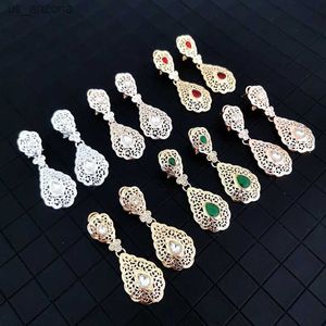 Stylish Women's Moroccan Alloy Crystal Rhinestone Earrings Unique Design Fine Pattern Suitable For Women L230620