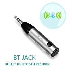 1PCSミニワイヤレスBluetoothカーキットハンド3 5mmジャックBluetooth Auxオーディオレシーバーアダプタースピーカー用マイク付きAdapter275p