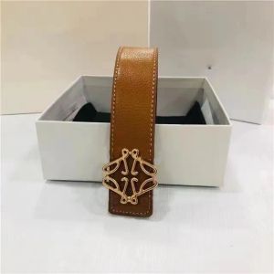 2023 Belt Designer Men Belts Hollow Out Classic Light Luxury Double Sided Embossed Gold Silver Smooth Buckle Men Brown Belt Width 4cm Belts