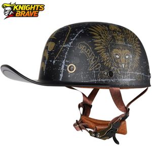 Vintage Retro Helmet Motorcycle Summer Motorbike Motocross Scooter Riding Half Face Moto Helmets Men Casco264U