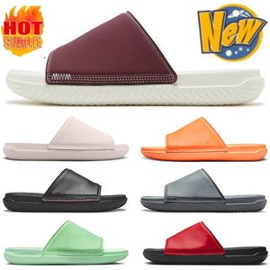 Jumpman Play Slide Slippers Preto University Red Cool Grey Photon Dust Bright Citrus Light Soft Pink Mens Summer Indoor Outdoor Mocassins Moda Casual Sandálias de Praia