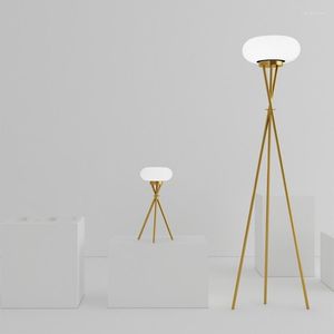 Floor Lamps Nordic Lamp Designer Tripod Glass Table For Living Room Study Desk Decor Lights Modern Home E27 Bedside Standing