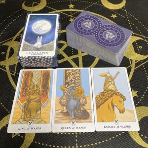 Açık Oyun Aktiviteleri Tavşan Tarot Kartları Masa Oyunları Güverte Tahta Oynama Fortunetelling Oraculos Koleksiyon Kart Organizatör Kutusu Büyücülük 230725