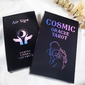 Zajęcia gier na świeżym powietrzu 12x7cm Love Cosmic Tarot English Deck Family Prophecy in Box Drivination Cards 230725