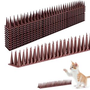 Supports 12pcs Bird Spikes Anti Pigeon Spikes Plastic Anti Climb Fence Wall Spikes Cat Intruder Deterrents Repellents Outdoor Garden