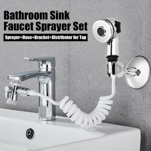 Bathroom Sink Faucets Home Faucet Sprayer Water Tap Nozzle Adjustable Shower Set Sucker Wallmounted Convenient To Install 230726