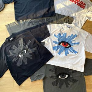 Herren-T-Shirts, Schaumstoff-Druck-Shirt, Männer und Frauen, hochwertiges gewaschenes Vintage-Eye-T-Shirt, Top-T-Shirts