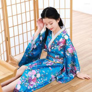 Ubranie etniczne dziewczyna kimono japońska tradycyjna ulepszona wydrukowana kardigan piżama szata mały kombinezon formalny wydany w imieniu
