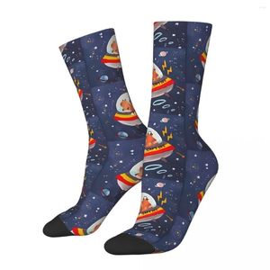 Men's Socks Space Capybara Kawaii Hiking Cartoon Pattern