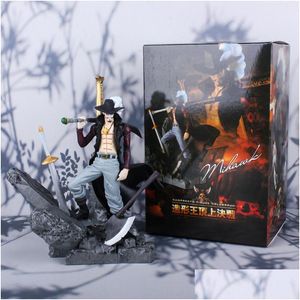 Decompression Toy 16Cm One Piece Drace Mihawk Figurine Combat Ver. Pvc Action Figure Collection Model Toys Gift For Collectible Drop D Dhzxz