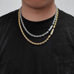 18K Gold Stainless Steel Rope Chain Mens Necklace Bracelet Jewelry Accessories