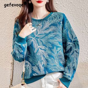 Męskie bluzy bluzy wiosenne jesień 2023 Koreańska moda drukowana luźna odzież uliczna z długim rękawem Słodki koszulki swobodne pullover górne ubranie 230725