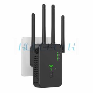 Routery 5 GHz bezprzewodowy repeater Wi-Fi 1200 Mbps Router WIFI Booster 2.4G Długi Range Extender 5G WI-FI Sygnał Repeater Black/White X0725