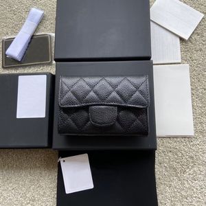 10A Damen-Schlüsseletui aus echtem Caviar-Leder in Super-Originalqualität mit Box, Luxus-Designer-Geldbörse, Damen-Geldbörse, Purese-Kreditkartenetui, Reisepassetui