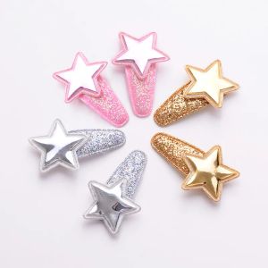 Old Cobbler ETS001 Accessories Baby Clip Fivepointed Star Flash Powder Plastic Spraying Color Droplet Shape Candy GirlZZ