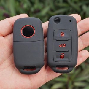 Silicone Rubber Key FOB CASA DE CAPA DE CAPA DE CASA VW Polo Bora Beetle Tiguan Passat B5 B6 Golf 4 Mk5 6 Jetta EOS Remote Protectect202r