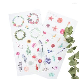 Present Wrap 15Pack/Lot Watercolor Creative Diy Dariy Decoration Scrapbooking Stickers Transparent Washi Planner