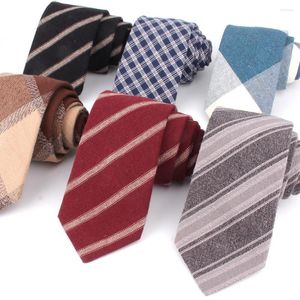 Fliege für Herren und Damen, schmale Krawatte aus Baumwolle, für Anzüge, Hochzeit, Business, karierte Krawatte, Gravata-Geschenke