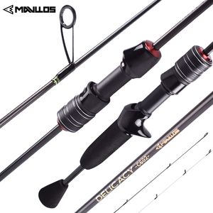 Boat Fishing Rods Mavllos DELICACY L.W 0.6-8g UL Fishing Rod Casting Spinning Rod Ultralight Carbon Fiber Hollow Solid 2 Tips Bait Casting Rods 230725