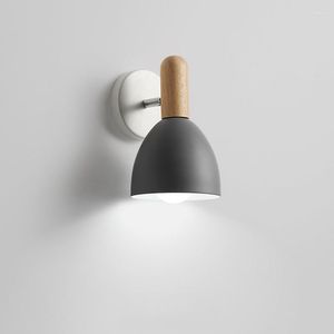 Wandleuchte Nordic Eisen Holz Moderne LED-Leuchten für Wohnzimmer Badezimmerspiegel Leuchten Schlafzimmer Nacht Home Loft Dekor