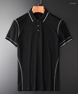 Men's T Shirts Mignlu Mercerization Pique Mens Luxury Turn-down Collar Short Sleeve Men T-shirts Plus Size 4xl Summer Slim Fit Man Tee