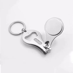 Personlig bröllop souvenir för gäster Anpassade bröllop Favor Nail Clipper Bottle Wine Opener Keychain Gift With Box Wholesale 0726