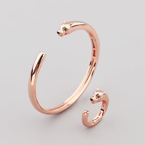 Leopardo 18k banhado a ouro pulseiras para mulheres homens abertos charme infinito diamante pulseira de tênis designer de luxo jóias festa presentes de casamento casal menina