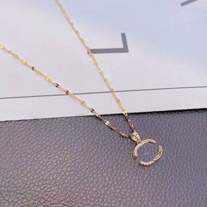 Hurtowe gorące style 18K złoty w zawieszki Naszyjniki luksusowe projektant marki list tytan stalowy naszyjnik Choker łańcuch świąteczny świąteczny prezent