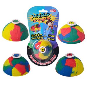 Hip Hop Jump Half Side Bouncing Ball Inga stressfidget Toys för barn inomhus utomhus roligt kamouflage pop studsa skålen spinning topp